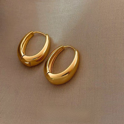 Geometric Gold Electroplated Earrings