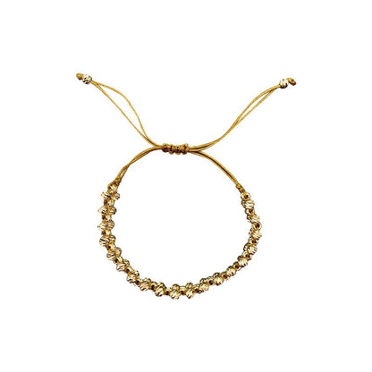 Geometric Gold Plated Bead Bracelet