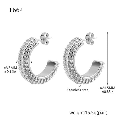 Geometric Gold Plated Stainless Steel Earrings