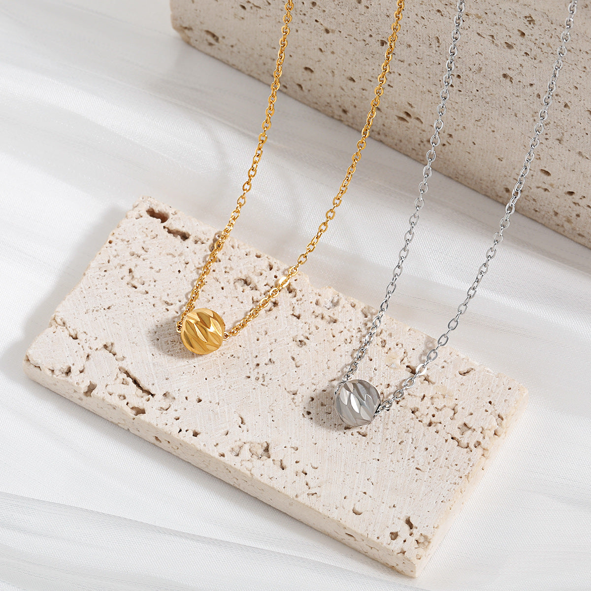 Geometric Gold Plated Titanium Steel Necklace