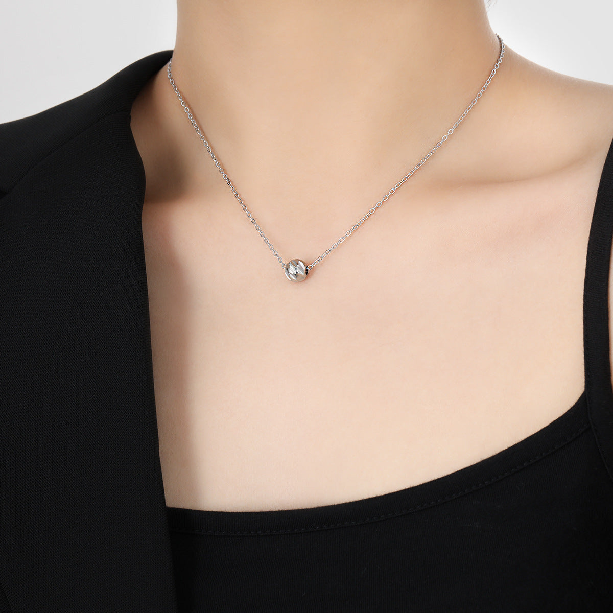 Geometric Gold Plated Titanium Steel Necklace