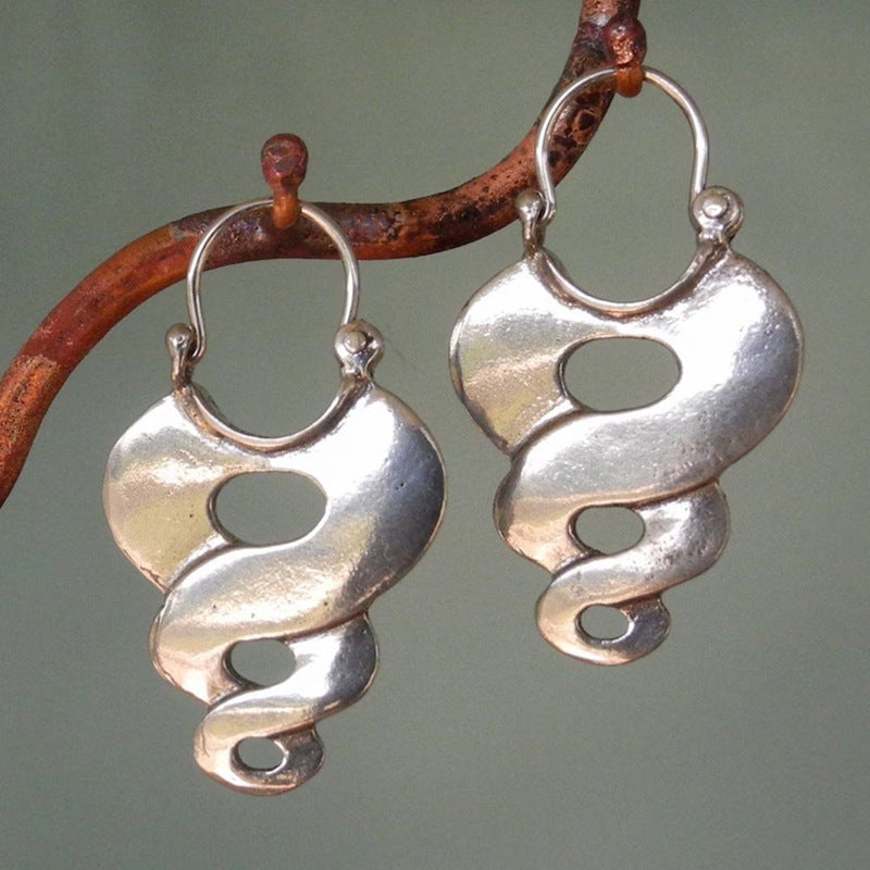 Geometric Heart Design Zinc Alloy Earrings