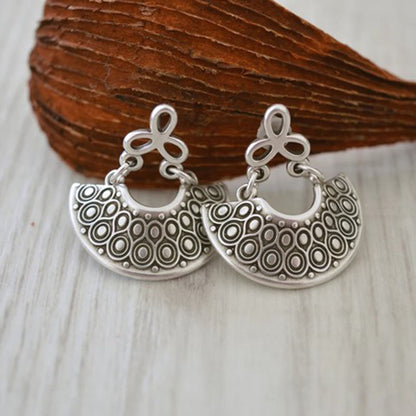 Geometric Heart Design Zinc Alloy Earrings