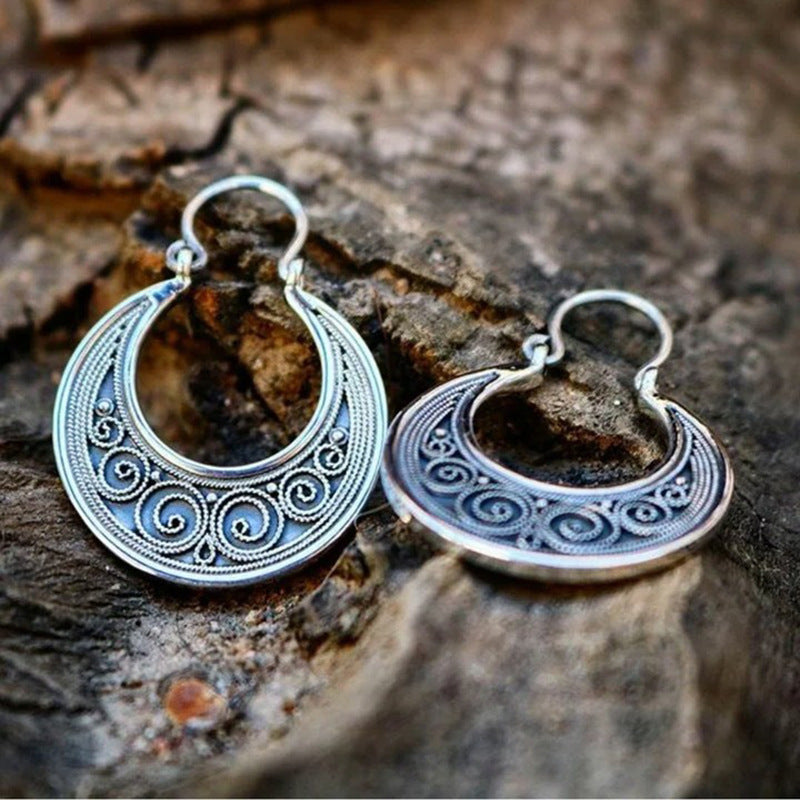 Geometric Heart Design Zinc Alloy Earrings