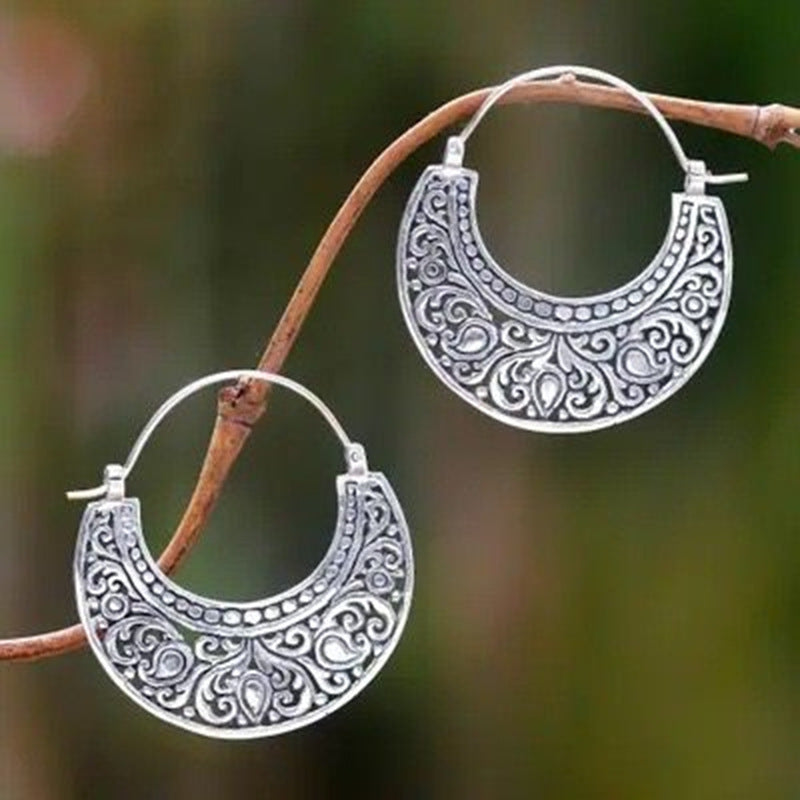 Geometric Heart Design Zinc Alloy Earrings