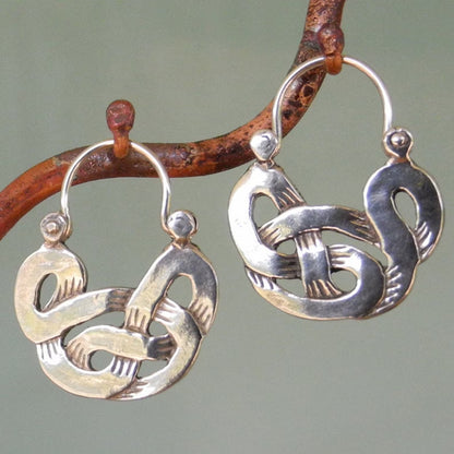 Geometric Heart Design Zinc Alloy Earrings