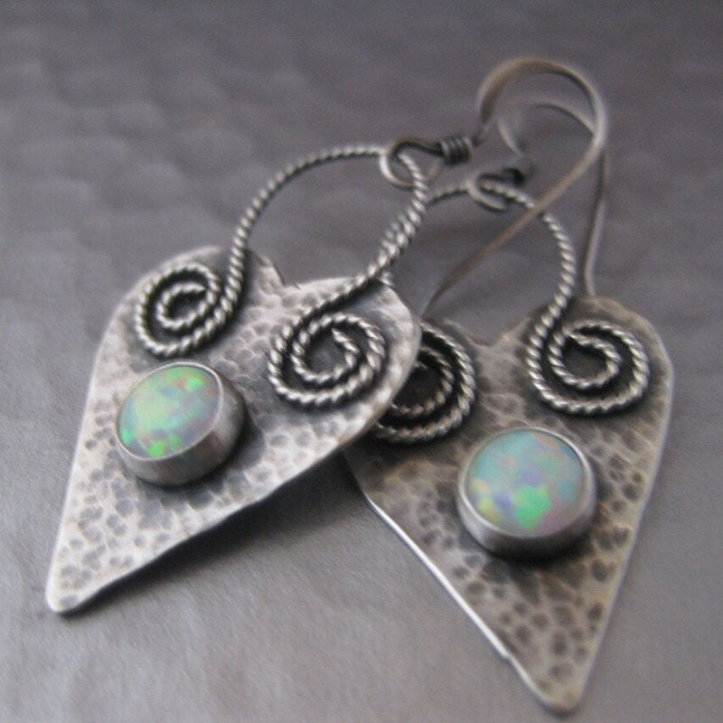 Geometric Heart Design Zinc Alloy Earrings