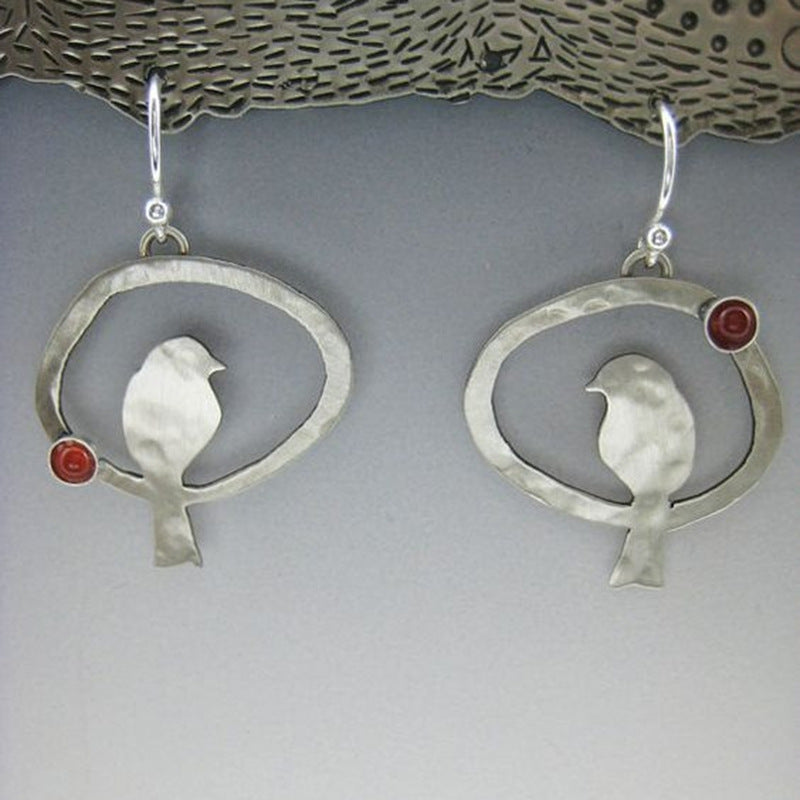 Geometric Heart Design Zinc Alloy Earrings