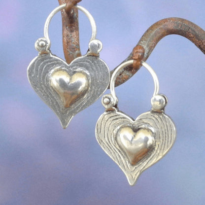Geometric Heart Design Zinc Alloy Earrings