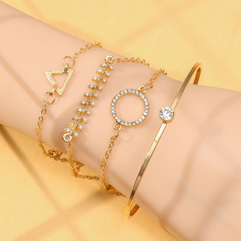 Geometric Heart Knot Bracelet Set