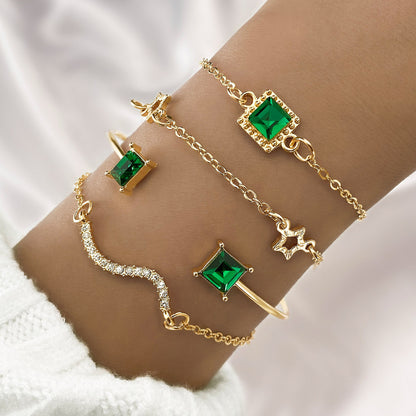 Geometric Heart Knot Bracelet Set