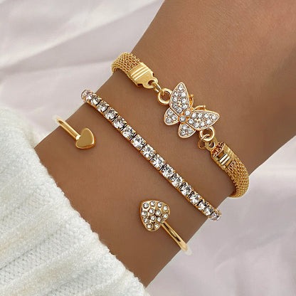 Geometric Heart Knot Bracelet Set