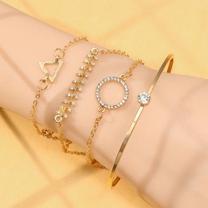 Geometric Heart Knot Bracelet Set