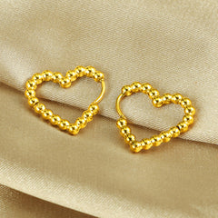 gold love earrings