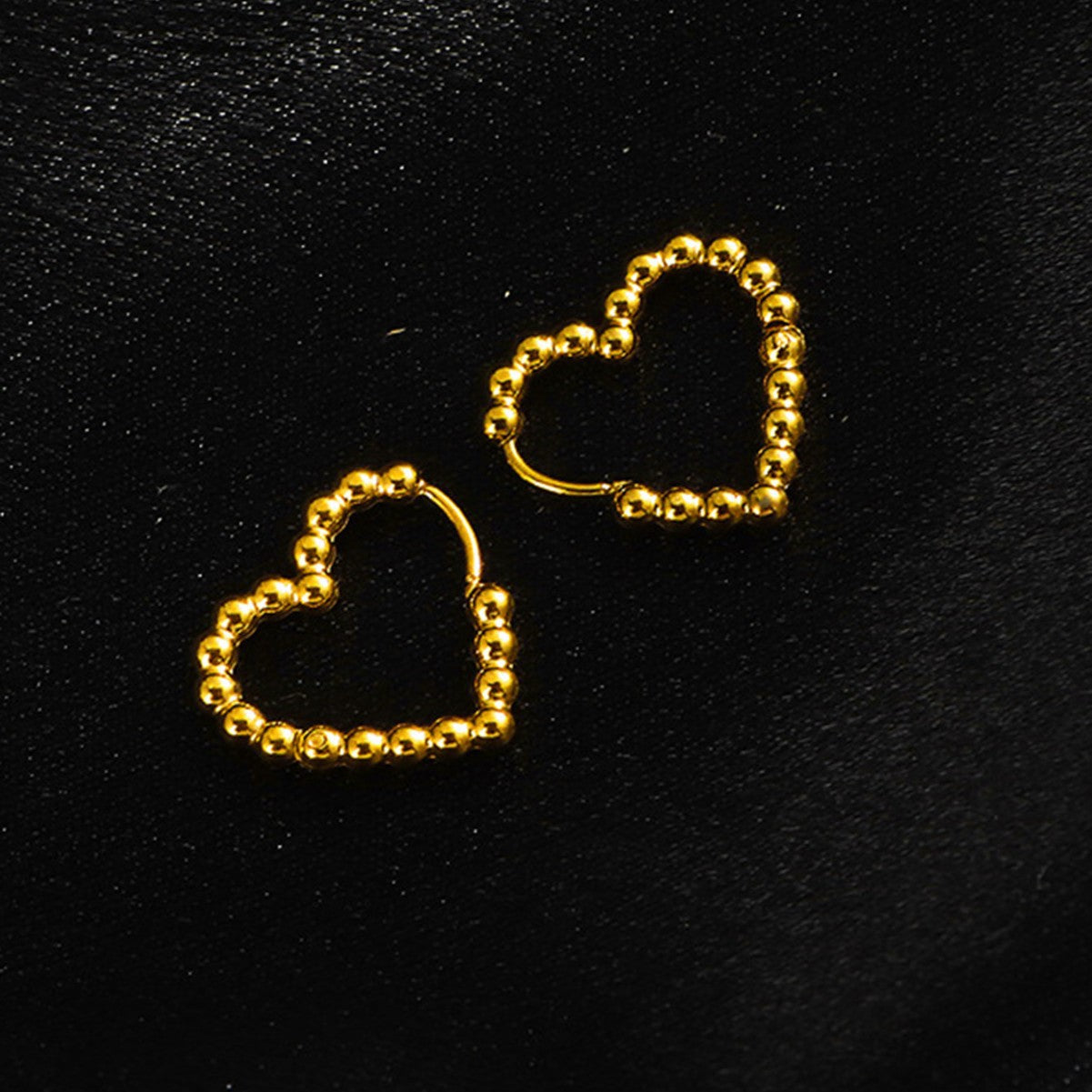 Geometric Heart Shape Stainless Steel Earrings