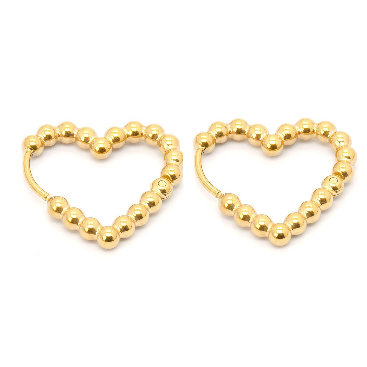 Geometric Heart Shape Stainless Steel Earrings