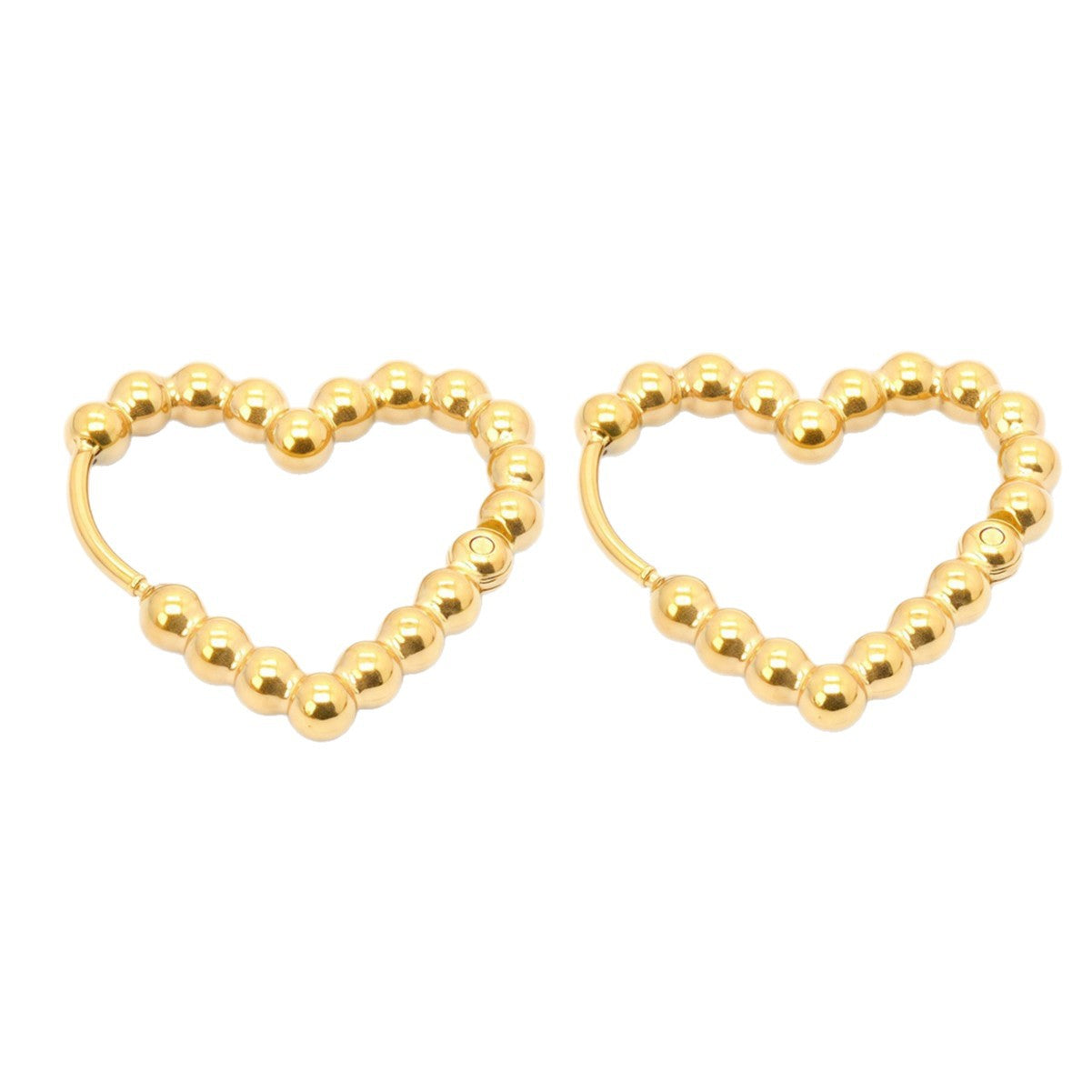 Geometric Heart Shape Stainless Steel Earrings