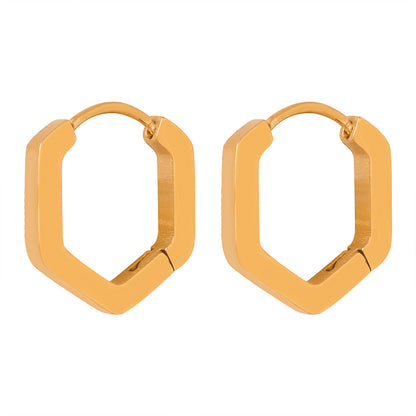 Geometric hexagon earrings
