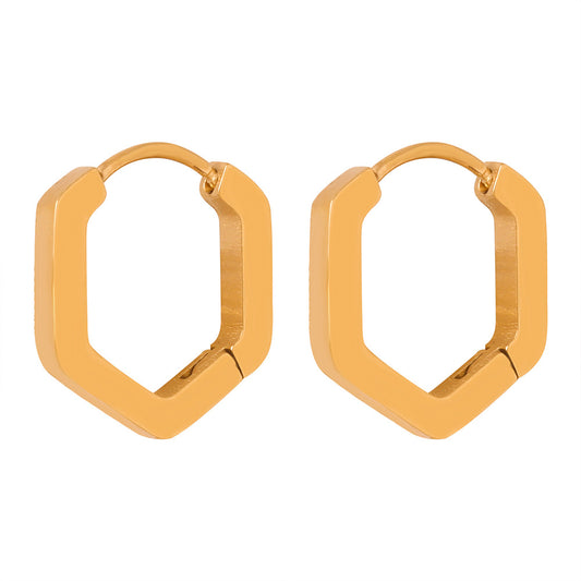 Geometric hexagon earrings