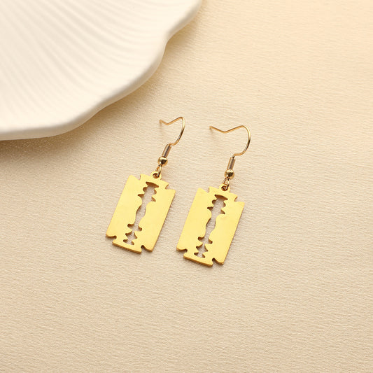 Geometric Hip-Hop Stainless Steel Earrings