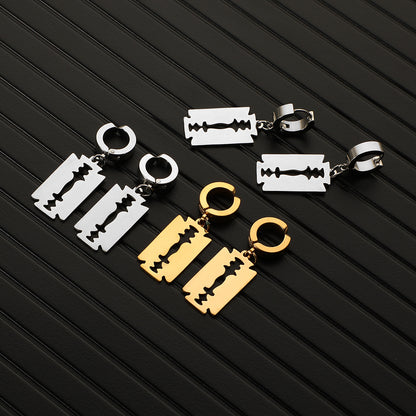 Geometric Hip-Hop Stainless Steel Earrings