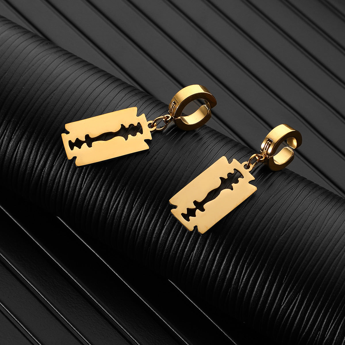 Geometric Hip-Hop Stainless Steel Earrings