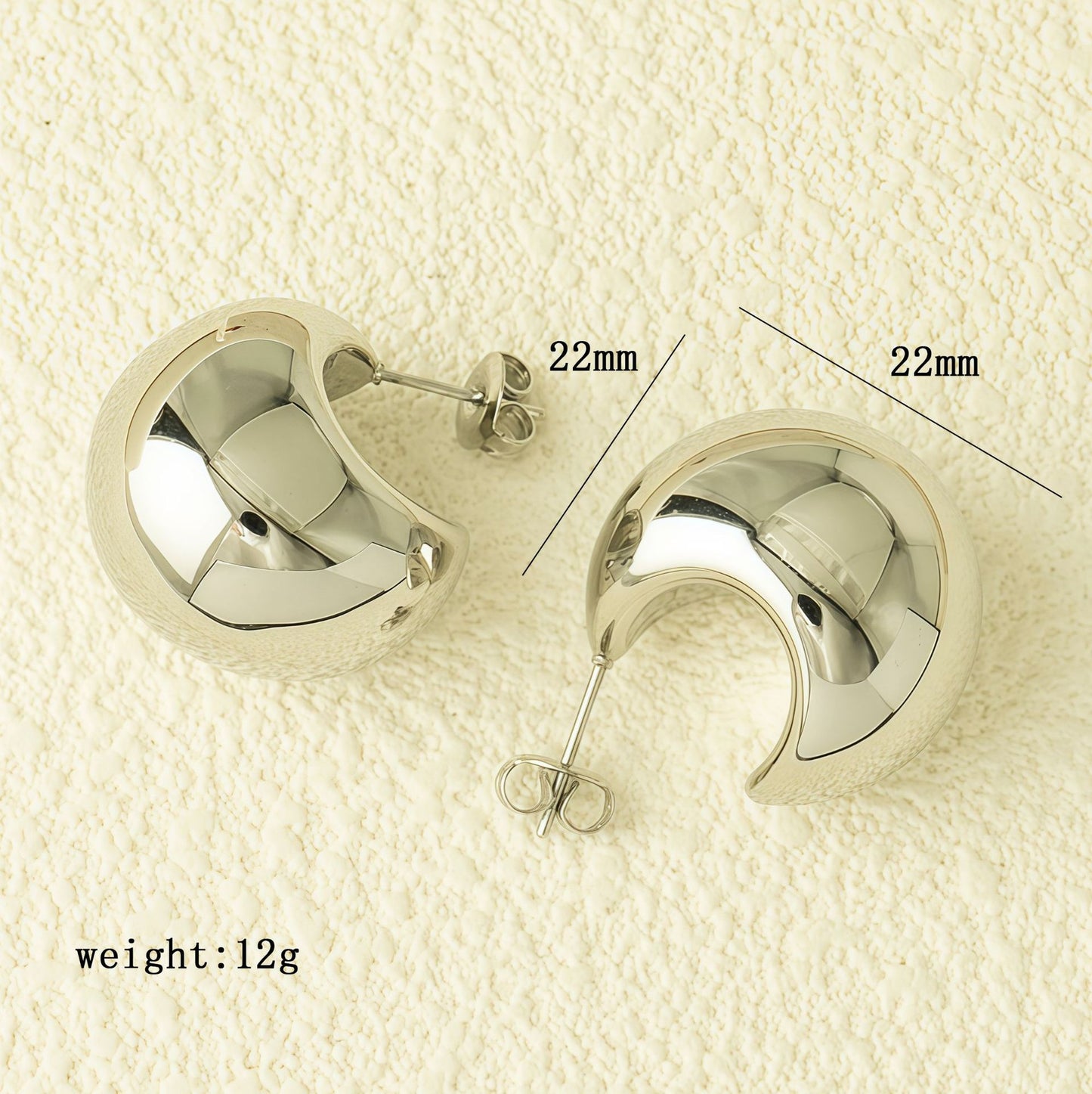 Geometric Hollow Gold Plated Earrings