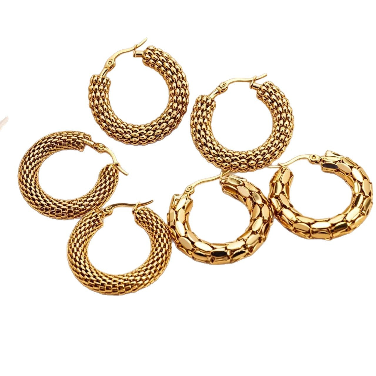 Geometric Hollow Hoop Earrings