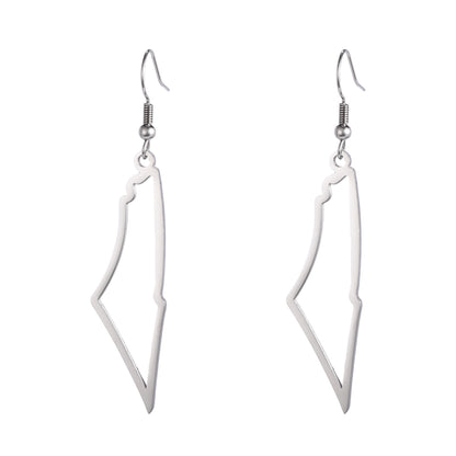 Geometric Hollow Mountain Pendant Earrings