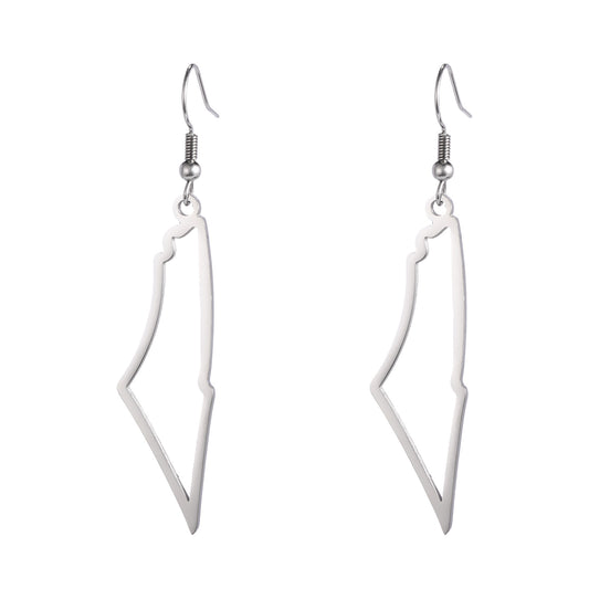 Geometric Hollow Mountain Pendant Earrings