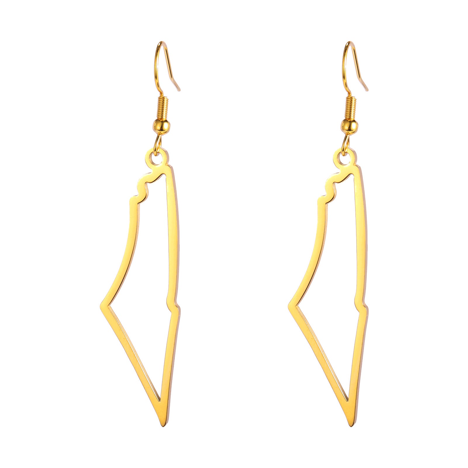 Geometric Hollow Mountain Pendant Earrings