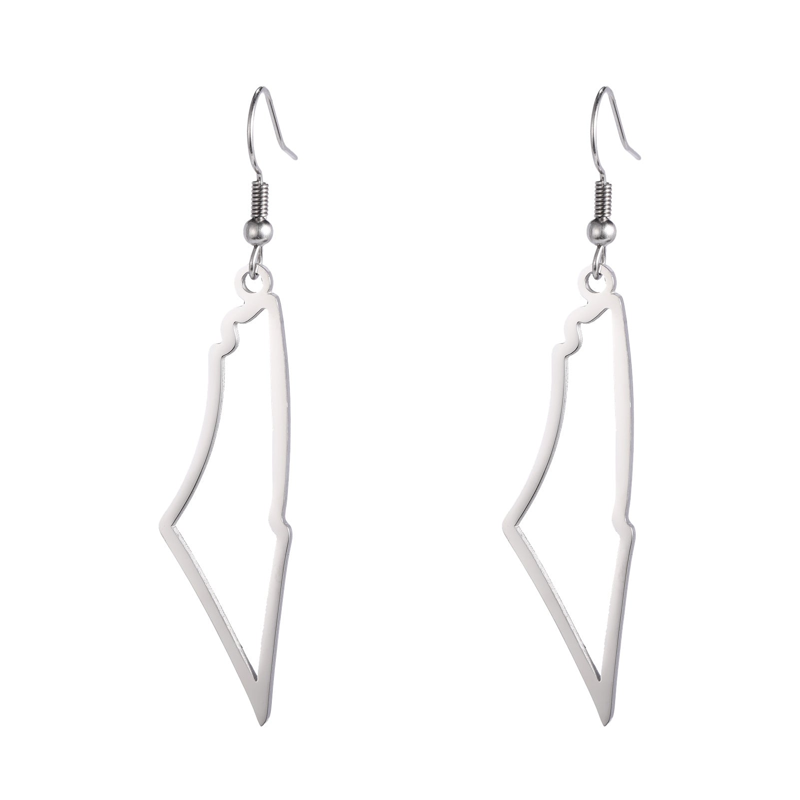 Geometric Hollow Mountain Pendant Earrings