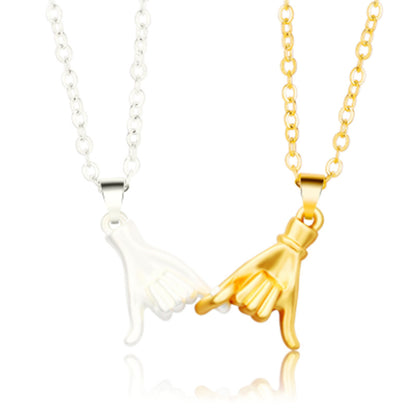 Geometric Hook Couple Pendant Necklace