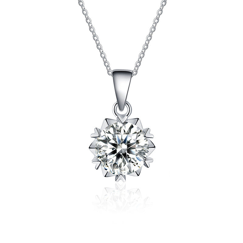 Geometric Imitation Moissanite Silver Plated Jewelry Set