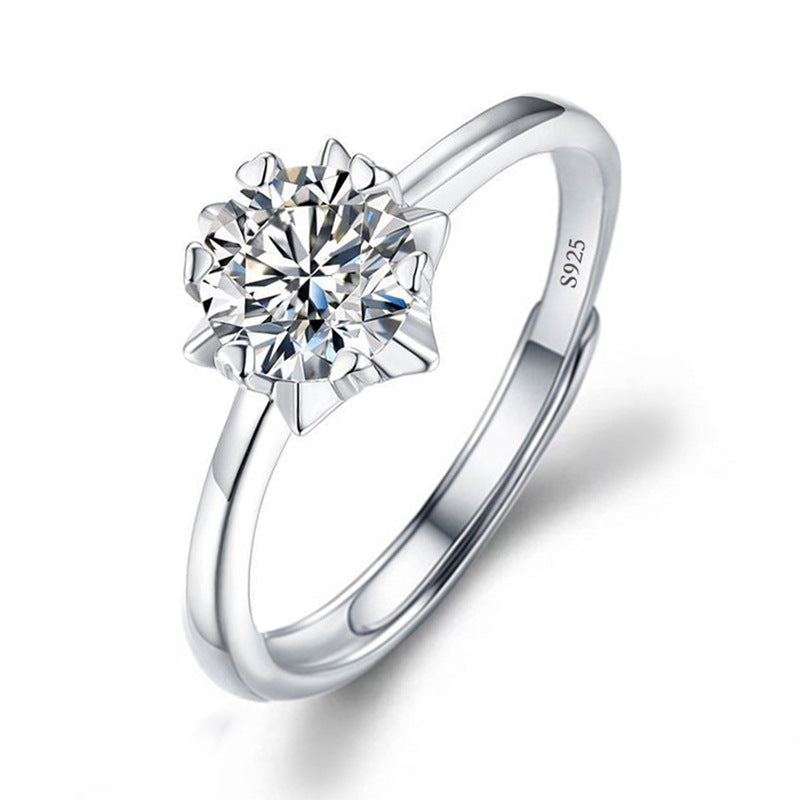 Geometric Imitation Moissanite Silver Plated Jewelry Set