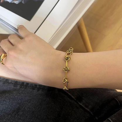 Geometric Knot Titanium Steel Bracelet