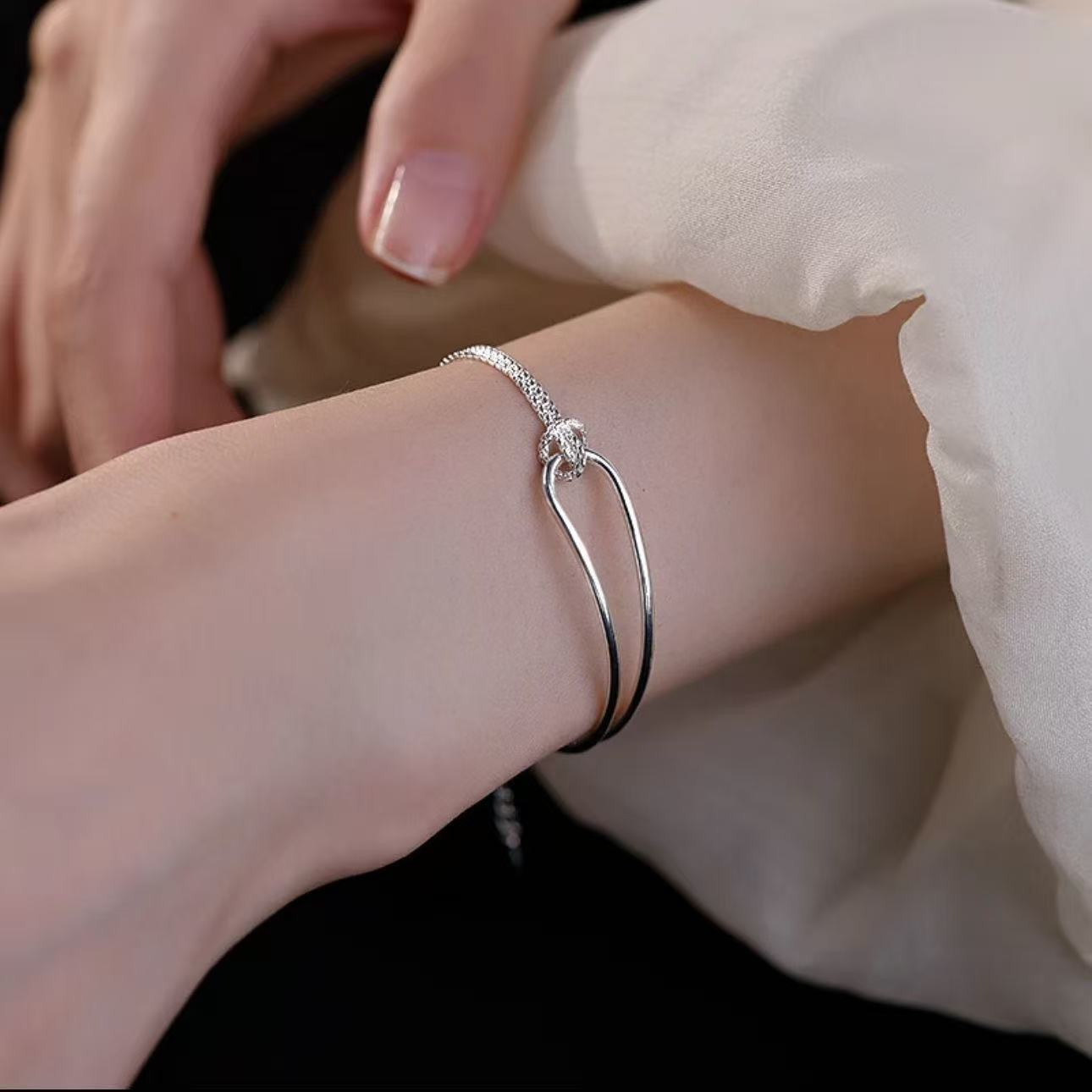 Geometric Knotted Half Bracelet