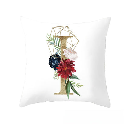 Geometric Letter Throw Pillow Cover