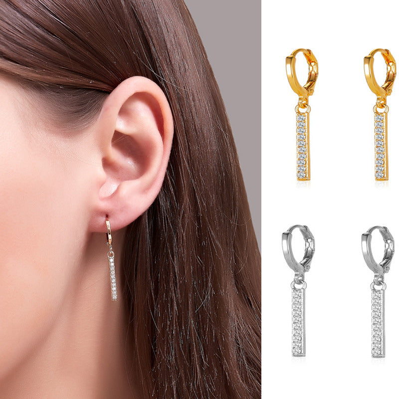 Geometric Linear Drop Earrings