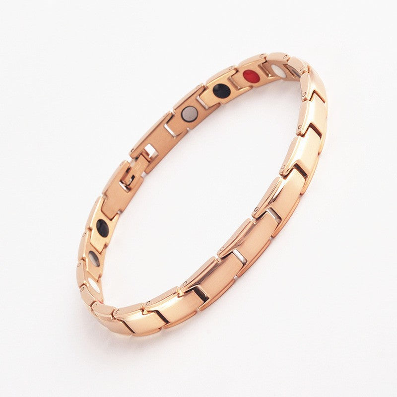 Geometric Magnetic Closure Alloy Bracelet