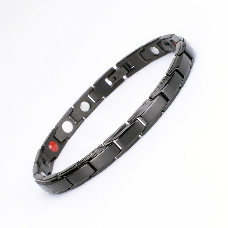 Geometric Magnetic Closure Alloy Bracelet