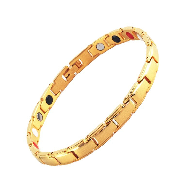 Geometric Magnetic Closure Alloy Bracelet
