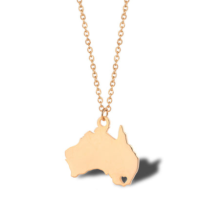 Geometric Map Pendant Necklace