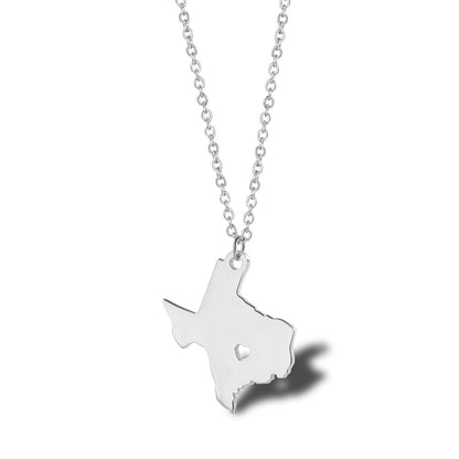 Geometric Map Pendant Necklace
