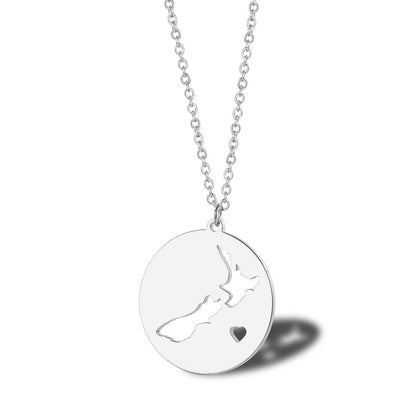 Geometric Map Pendant Necklace