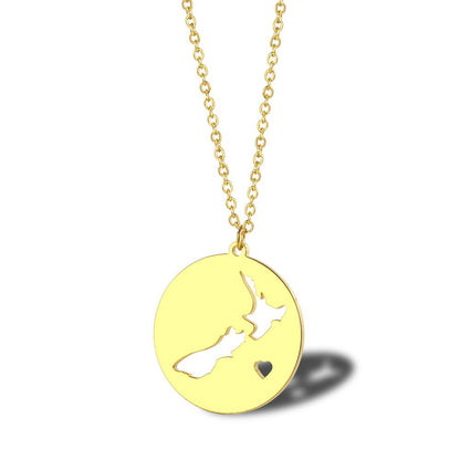 Geometric Map Pendant Necklace