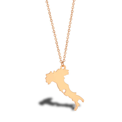 Geometric Map Pendant Necklace