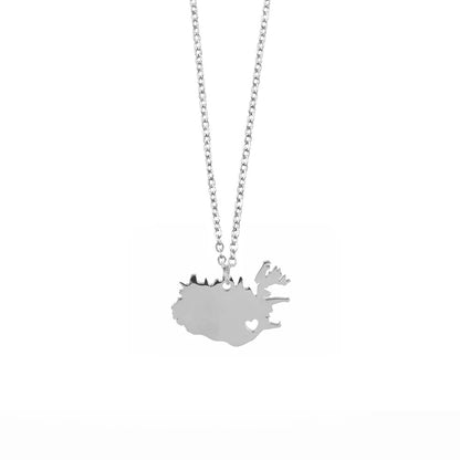 Geometric Map Pendant Necklace