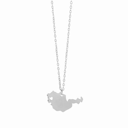 Geometric Map Pendant Necklace