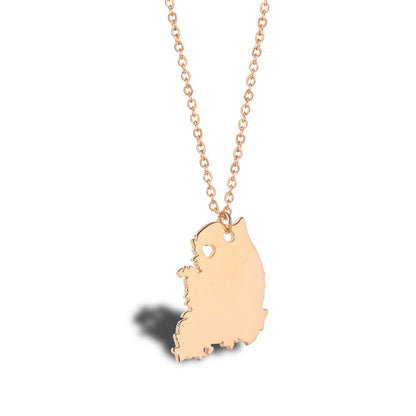 Geometric Map Pendant Necklace